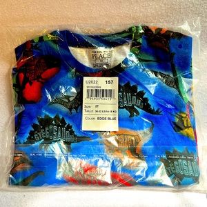 The Children’s Place | Toddler Boys Dino Snug Fit Cotton Pajamas Edge Blue